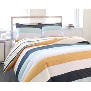 City Scene Sandbar Stripe Queen 3 piece bedding set